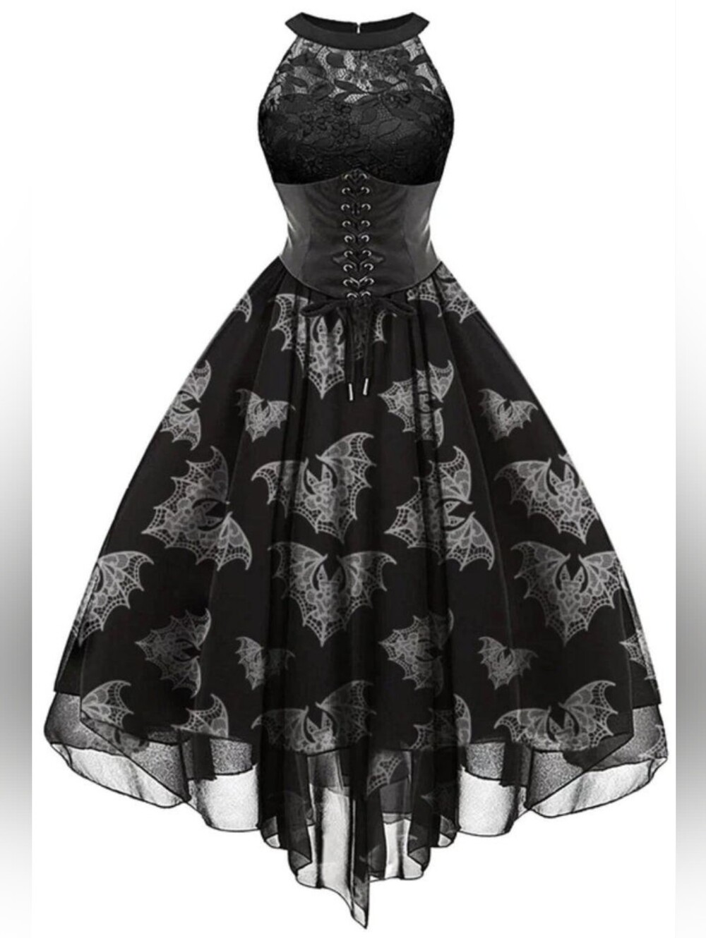 Retro Stage Belt Girdle Gothic Halloween Steampunk Batwing Dress 2XL NWT